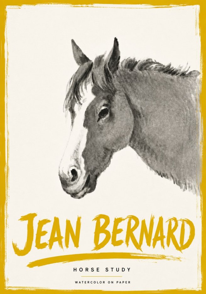 Jean Bernard Horse Study I No6 - Plakát