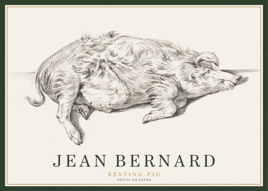 Jean Bernard Study of a Pig I No3 - Plakát