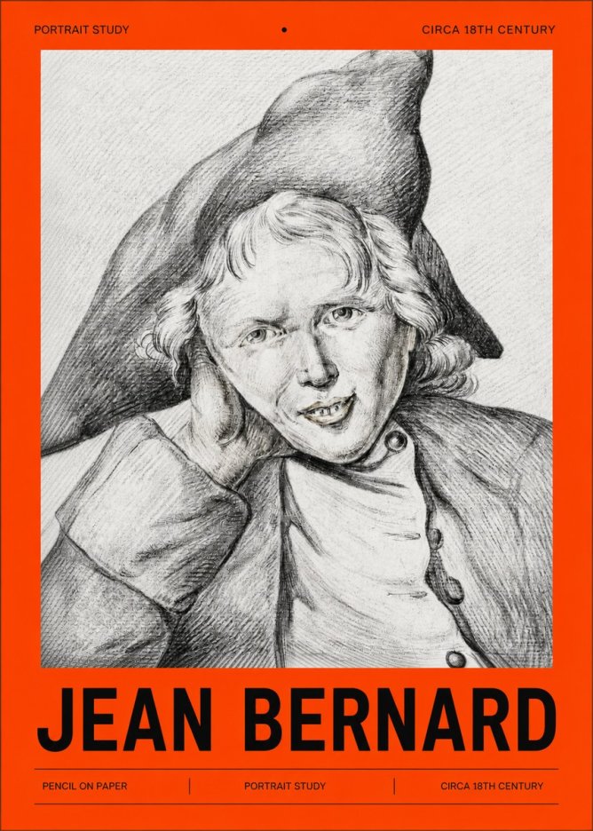 Jean Bernard Portrait Study VII No2 - Plakát