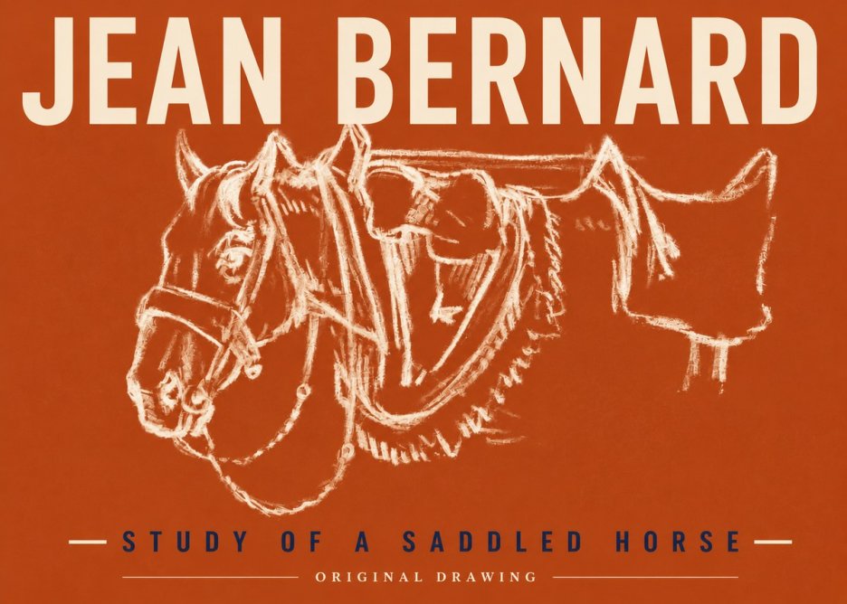 Jean Bernard Study of a Horse VII No5 - Plakát