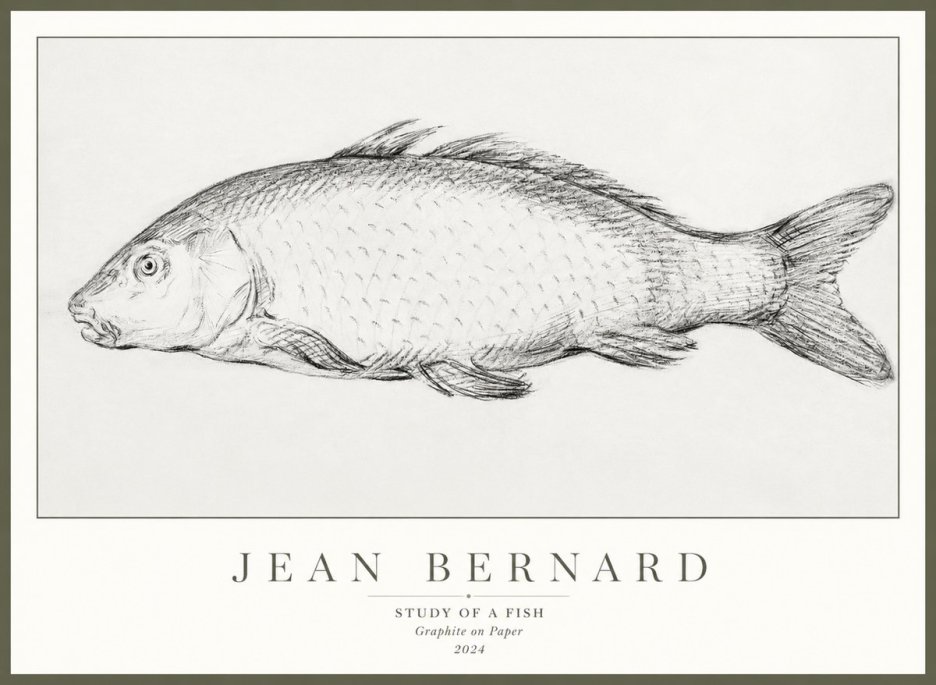 Jean Bernard Study of a Fish III No3 - Plakát