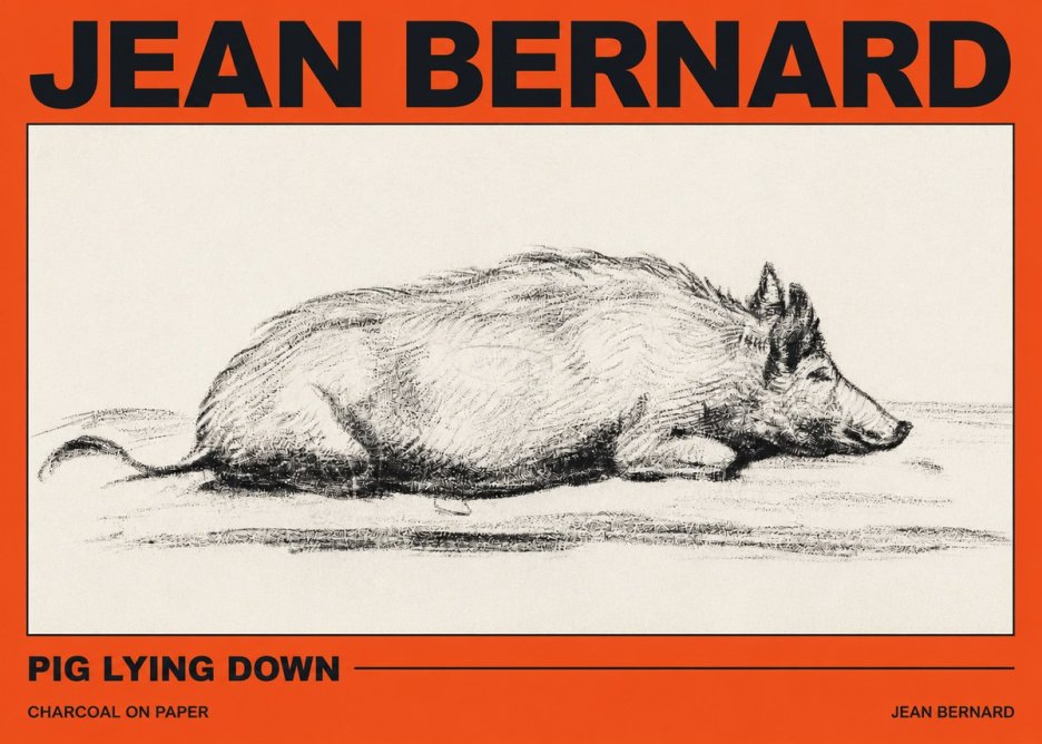 Jean Bernard Resting Pig I No3 - Plakát