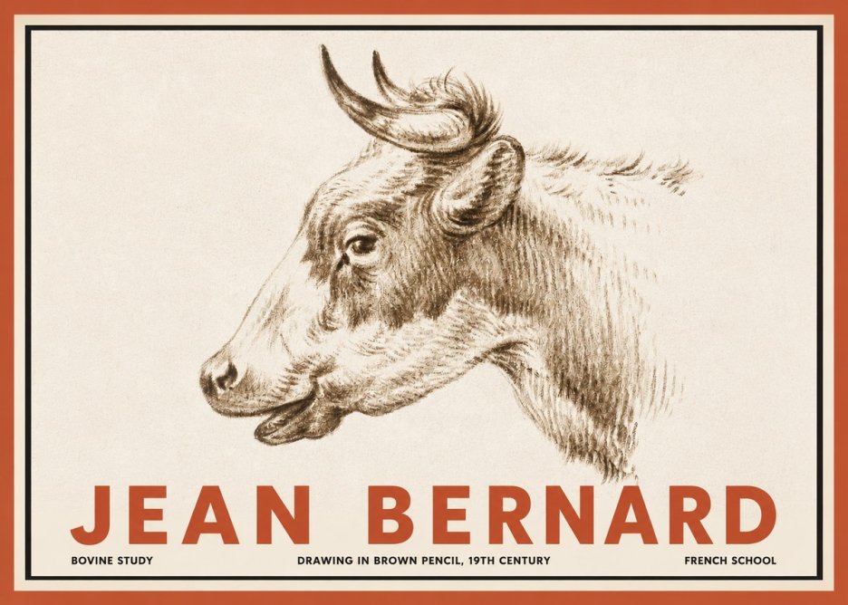 Jean Bernard Bovine Study II No2 - Plakát