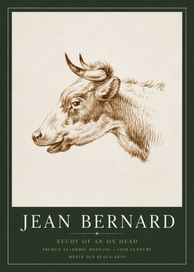 Jean Bernard Bovine Study II No5 - Plakát