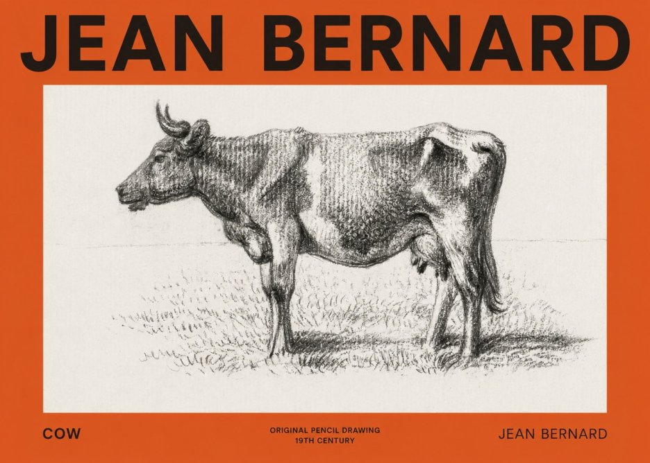Jean Bernard Cow I No2 - Plakát