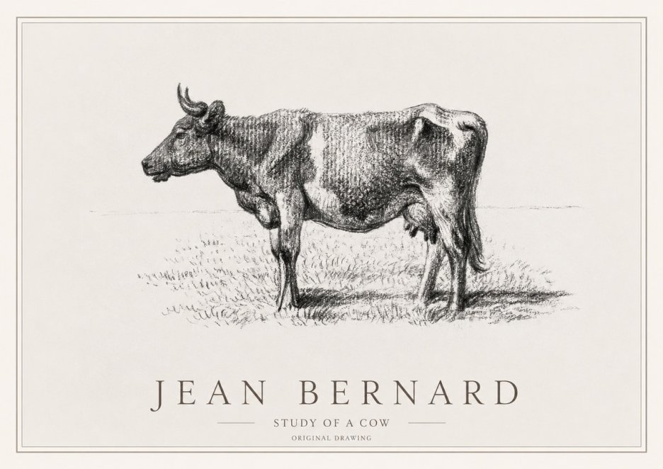Jean Bernard Cow I No3 - Plakát
