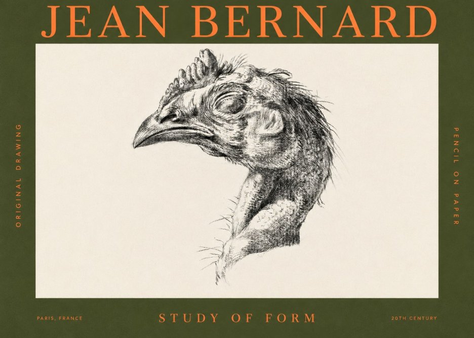 Jean Bernard Study of Form II No2 - Plakát