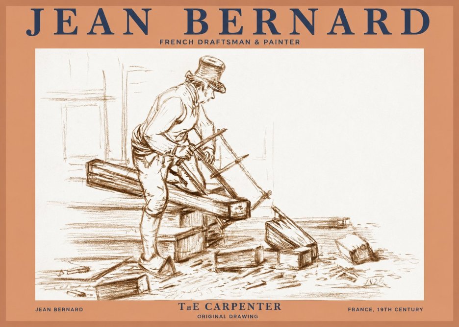 Jean Bernard The Carpenter No2 - Plakát