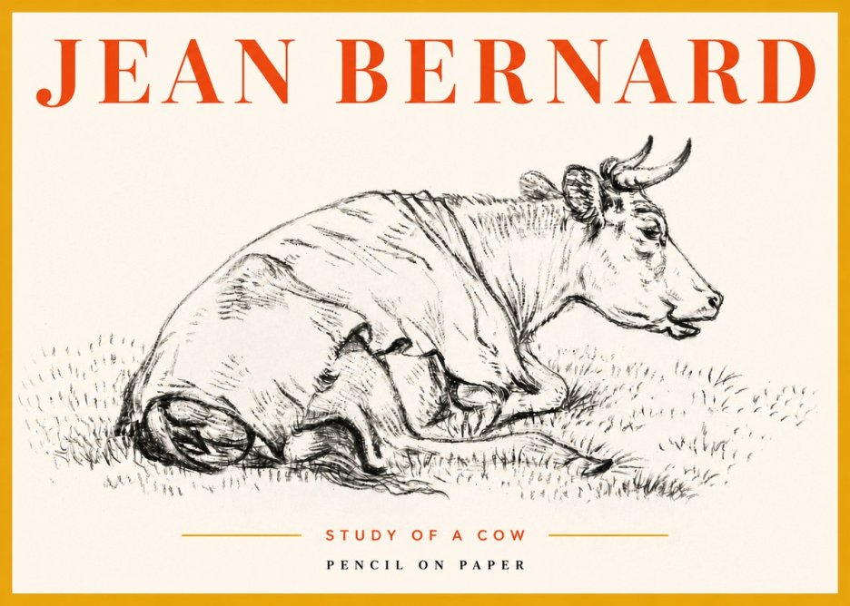 Jean Bernard Resting Cow III No5 - Plakát