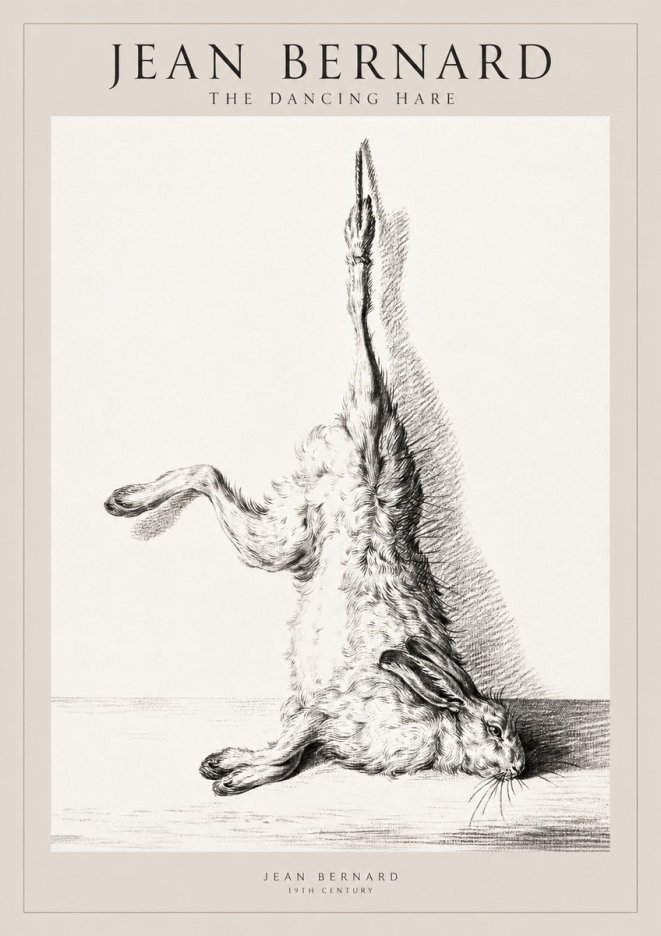 Jean Bernard The Dancing Hare No1 - Plakát