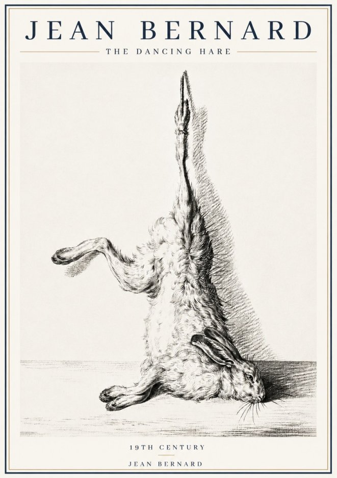 Jean Bernard The Dancing Hare No4 - Plakát