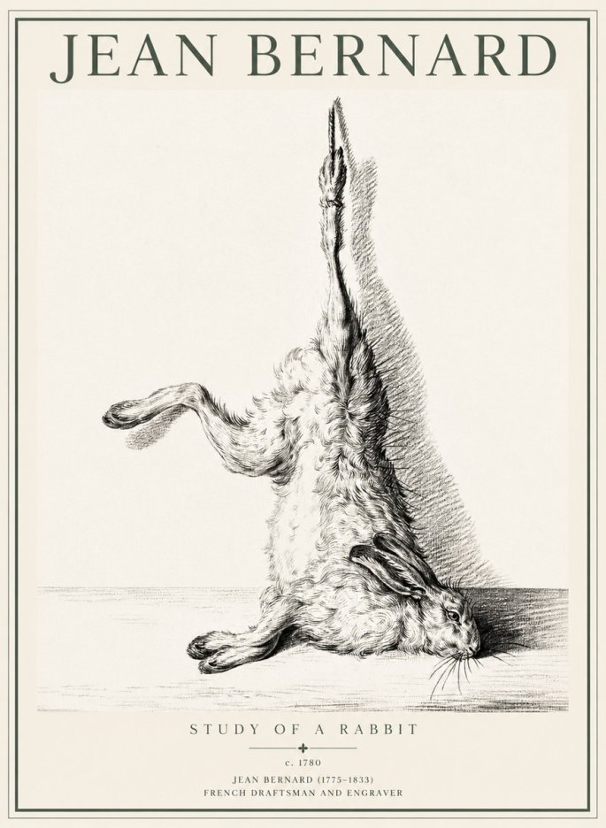 Jean Bernard The Dancing Hare No5 - Plakát
