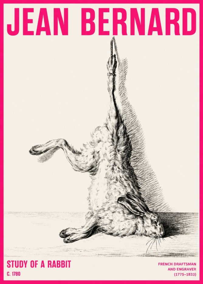 Jean Bernard The Dancing Hare No6 - Plakát