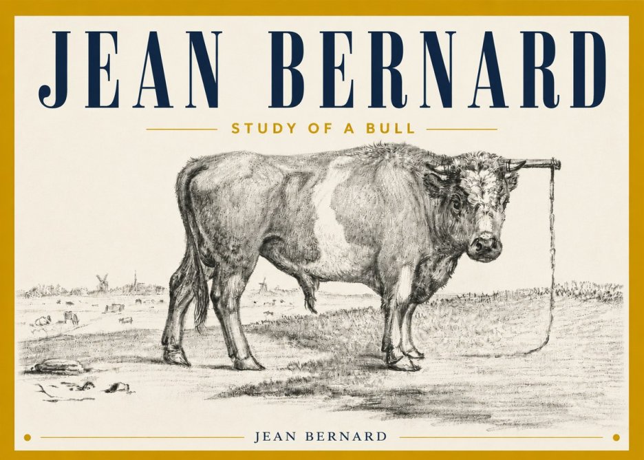 Jean Bernard Study of a Bull III No4 - Plakát
