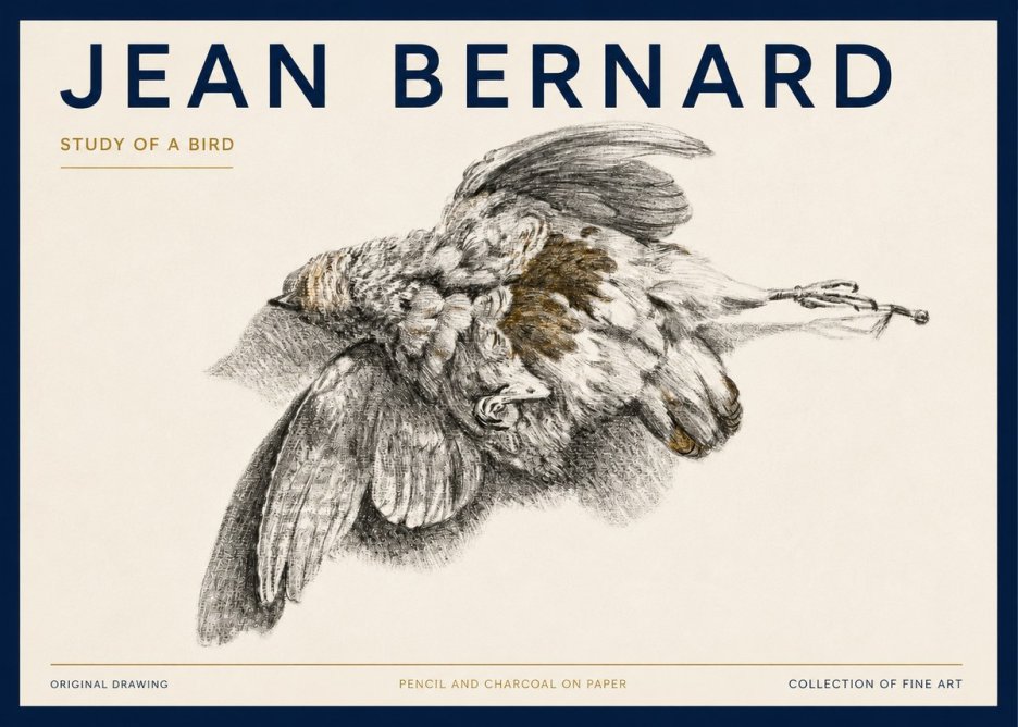 Jean Bernard Study of a Bird III No3 - Plakát