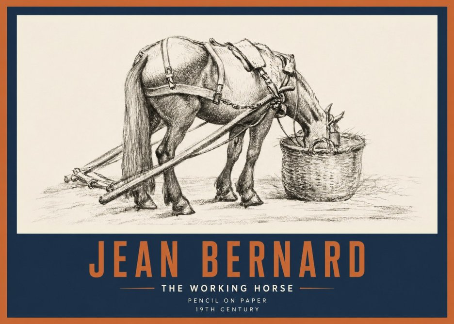 Jean Bernard The Working Horse No2 - Plakát
