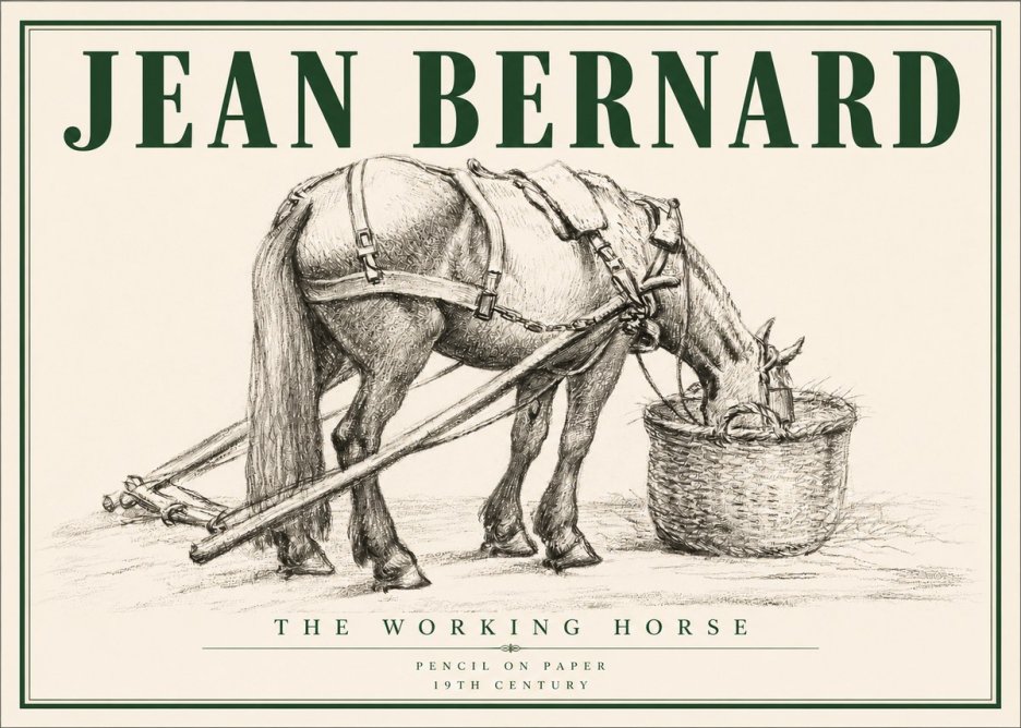 Jean Bernard The Working Horse No3 - Plakát