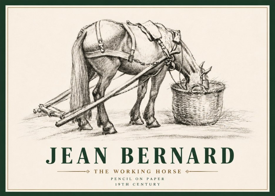 Jean Bernard The Working Horse No6 - Plakát