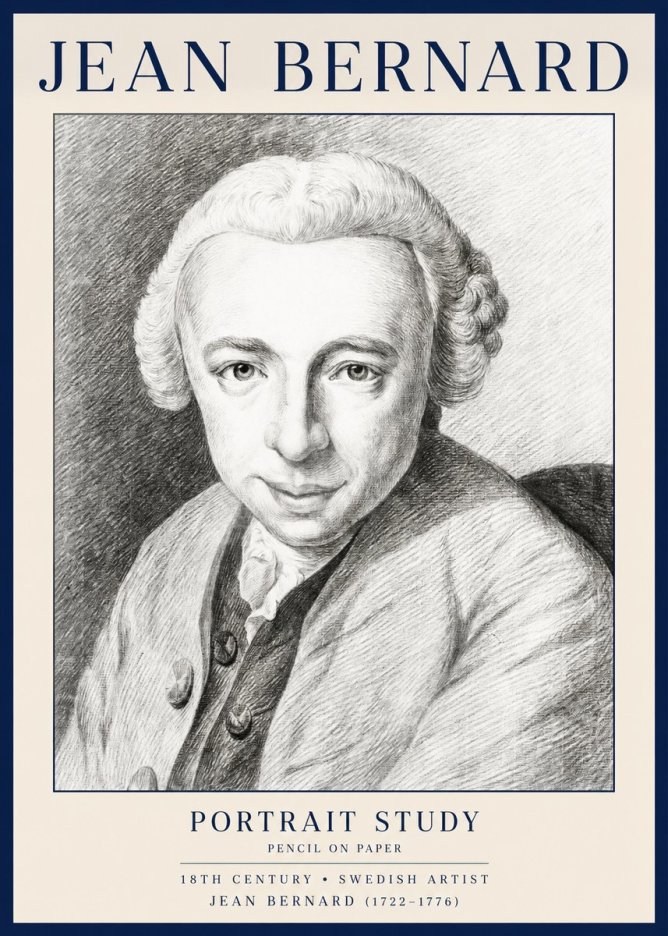 Jean Bernard Portrait of a Gentleman I No4 - Plakát