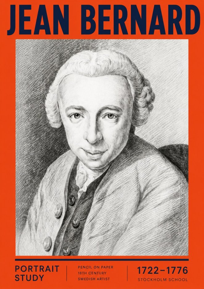 Jean Bernard Portrait of a Gentleman I No5 - Plakát