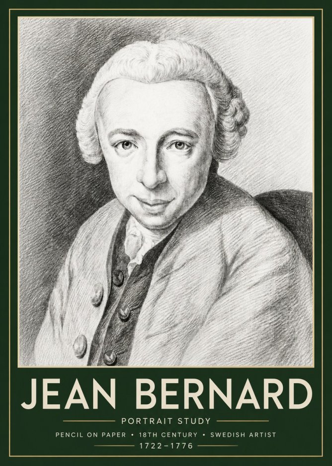 Jean Bernard Portrait of a Gentleman I No6 - Plakát