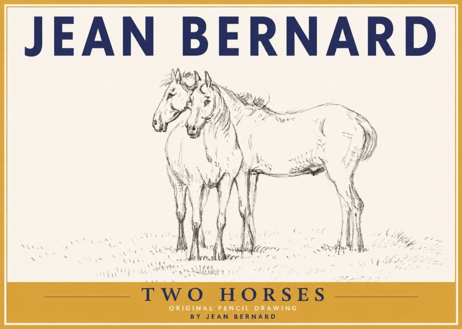 Jean Bernard Two Horses I No4 - Plakát