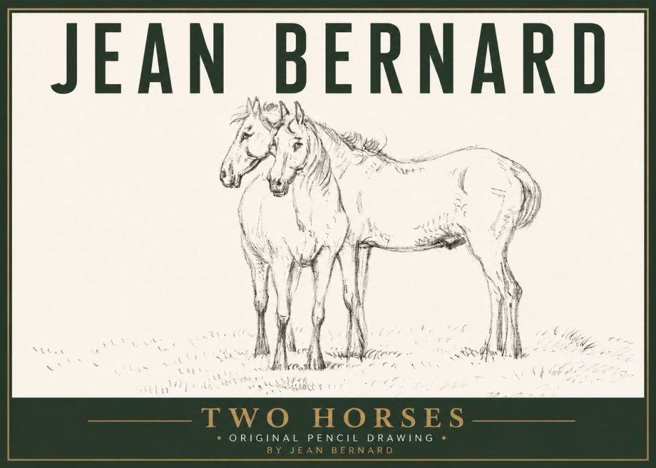 Jean Bernard Two Horses I No5 - Plakát