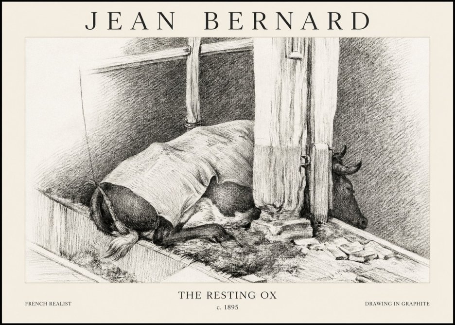 Jean Bernard The Resting Ox No1 - Plakát