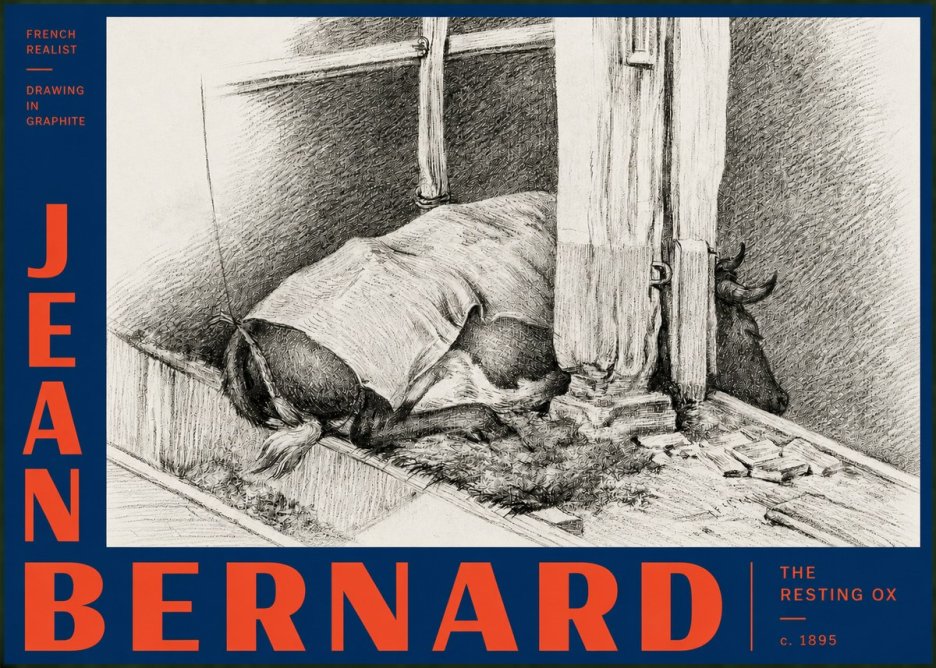Jean Bernard The Resting Ox No3 - Plakát