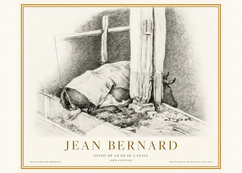 Jean Bernard The Resting Ox No5 - Plakát