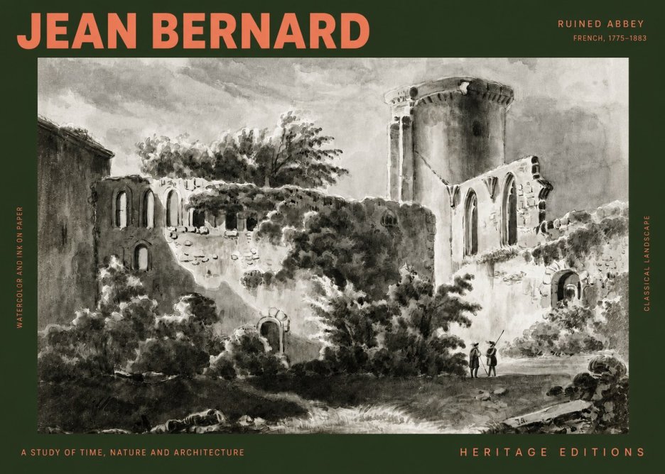 Jean Bernard Ruins of an Old Abbey No3 - Plakát