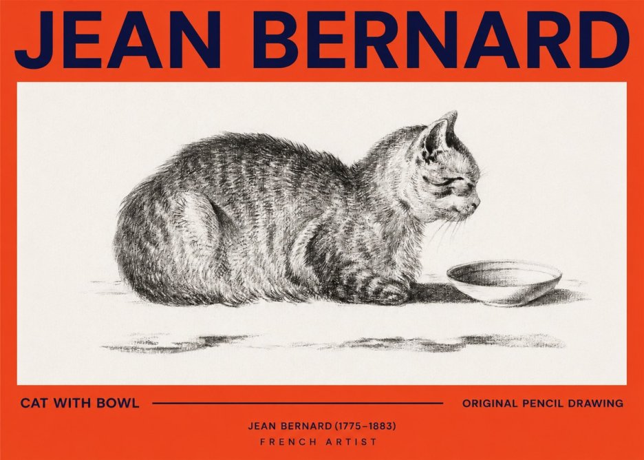 Jean Bernard The Cat No3 - Plakát