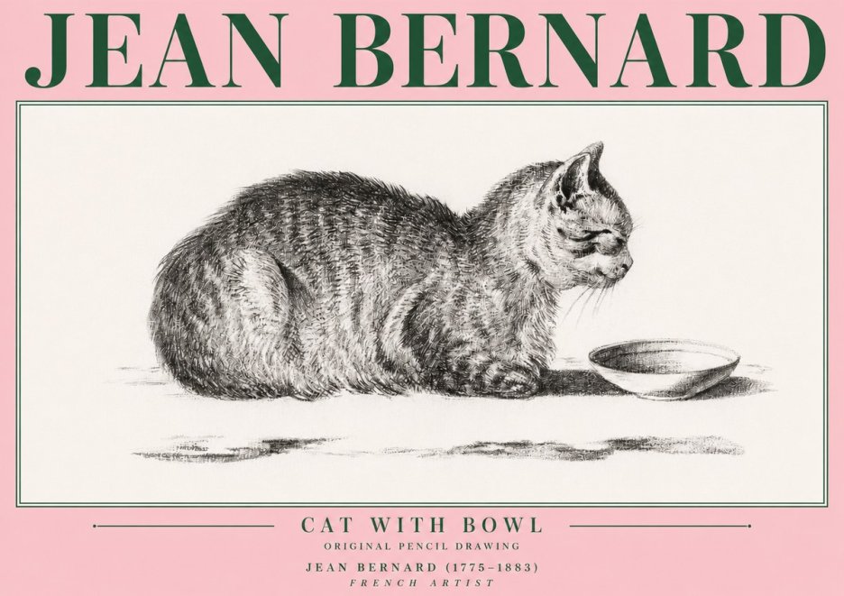 Jean Bernard The Cat No4 - Plakát