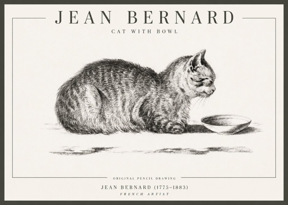 Jean Bernard The Cat No5 - Plakát