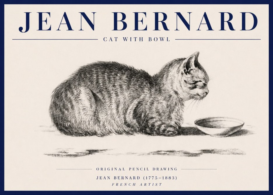 Jean Bernard The Cat No6 - Plakát