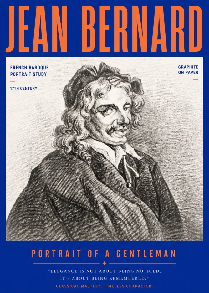 Jean Bernard Portrait of a Gentleman II No3 - Plakát