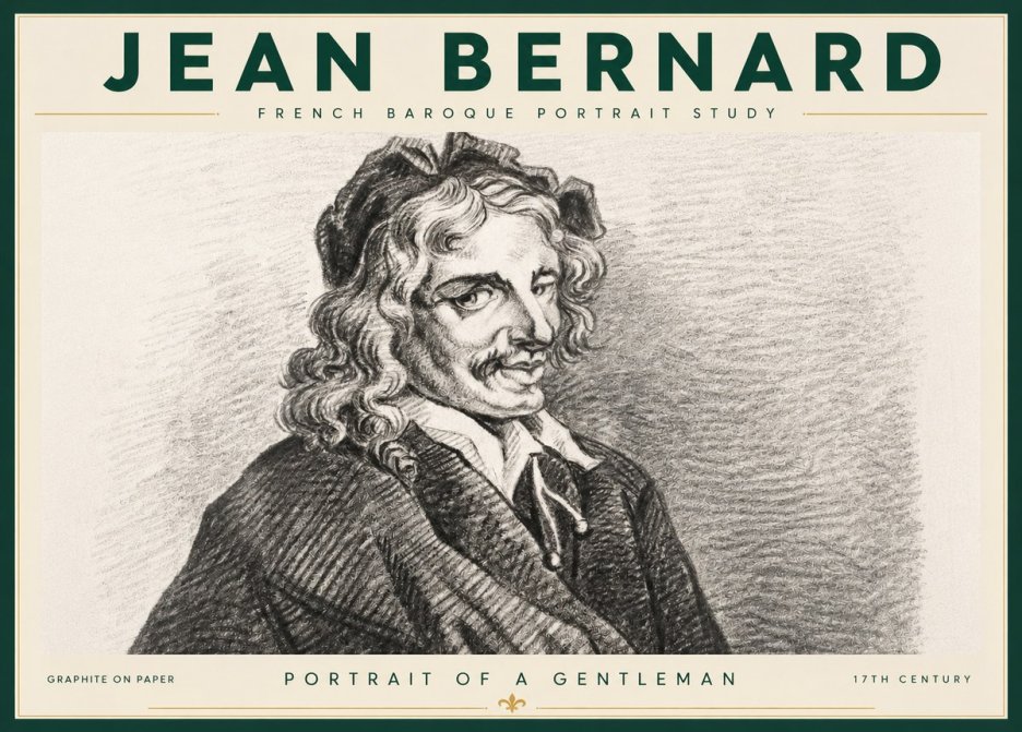 Jean Bernard Portrait of a Gentleman II No4 - Plakát