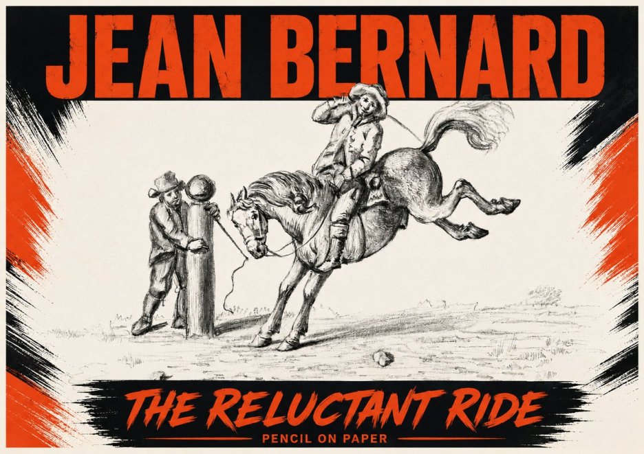Jean Bernard A Study of the Bucking Horse No6 - Plakát