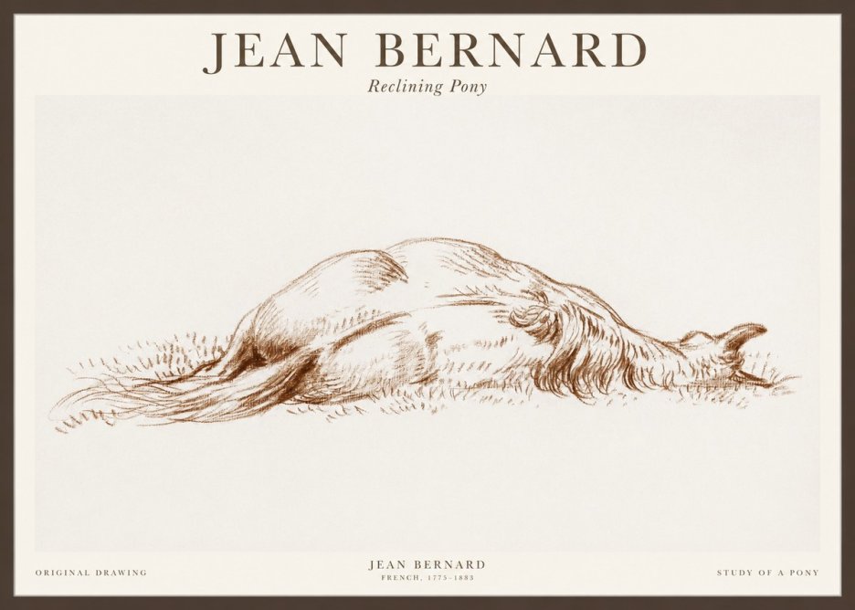 Jean Bernard Horse Study II No2 - Plakát