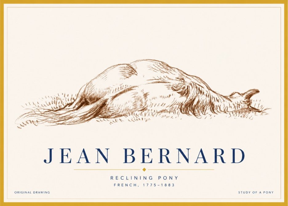Jean Bernard Horse Study II No5 - Plakát
