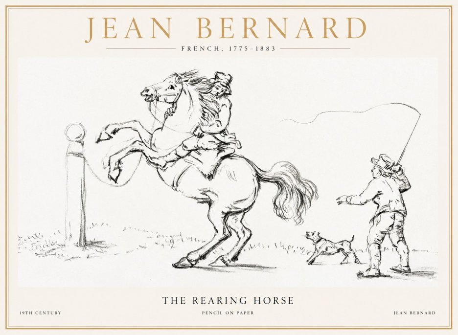 Jean Bernard The Rearing Horse I No1 - Plakát