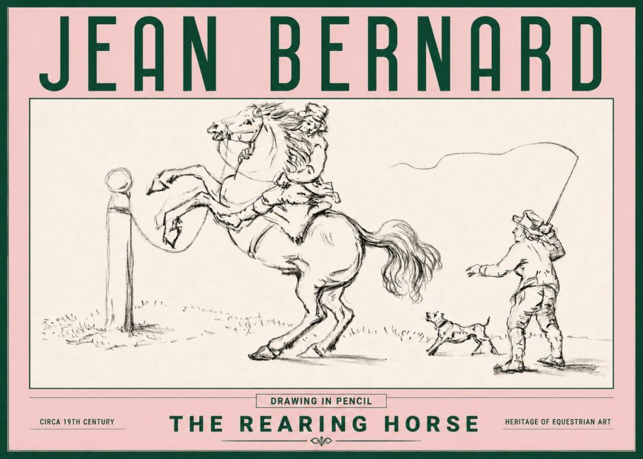 Jean Bernard The Rearing Horse I No4 - Plakát
