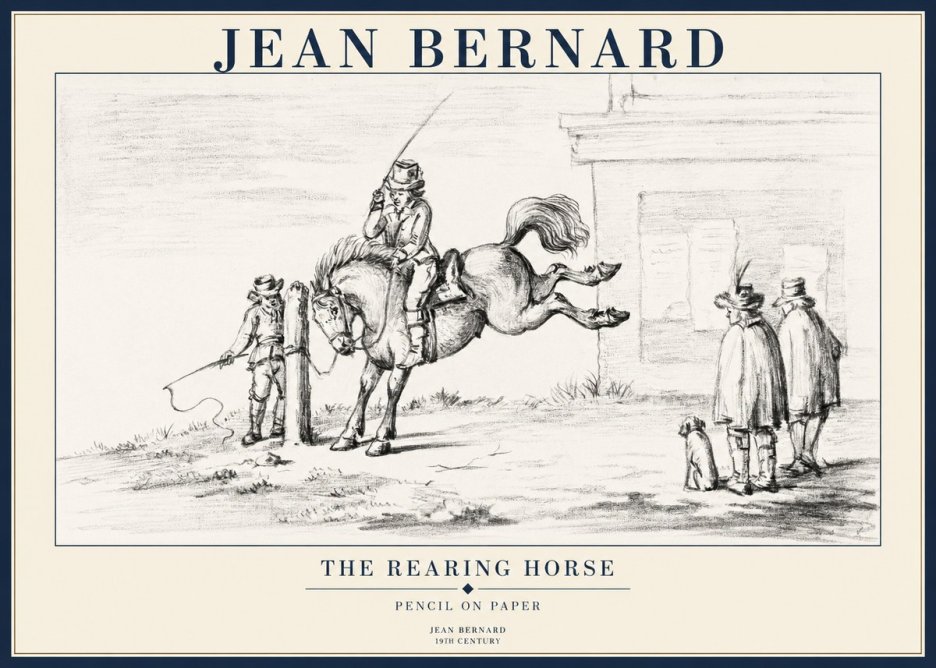 Jean Bernard The Rearing Horse II No1 - Plakát