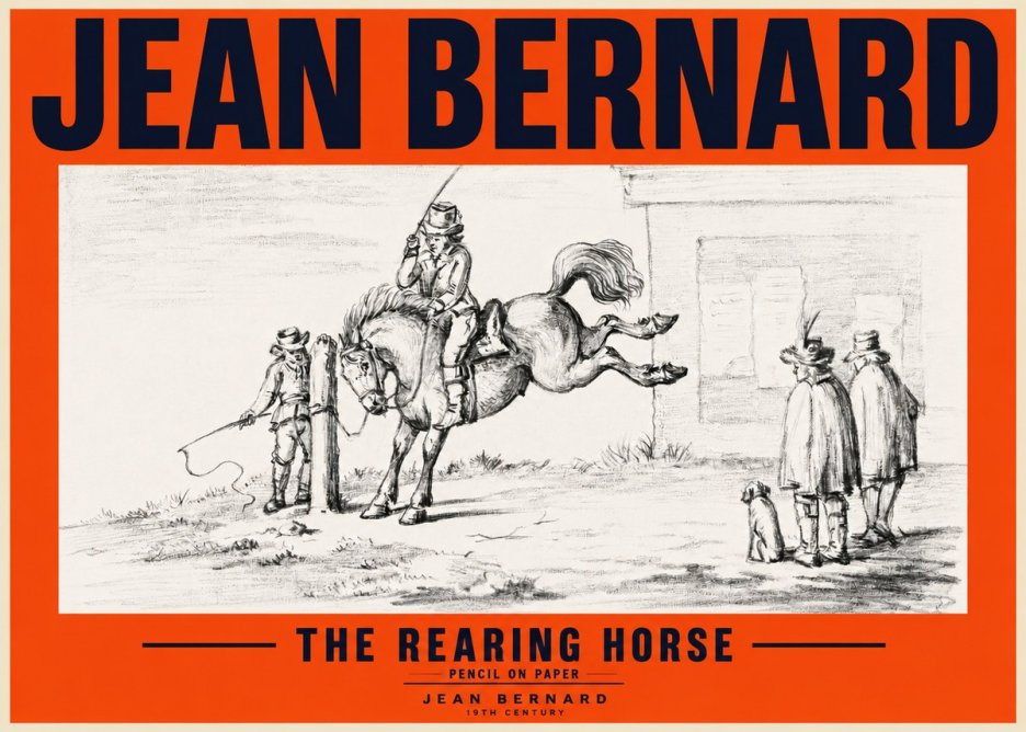 Jean Bernard The Rearing Horse II No2 - Plakát