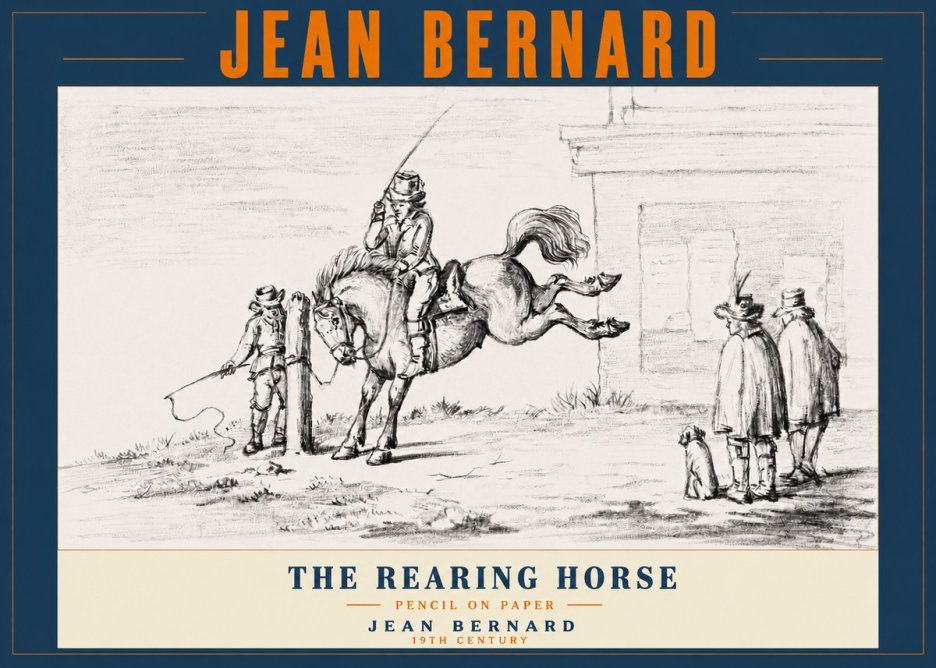 Jean Bernard The Rearing Horse II No4 - Plakát
