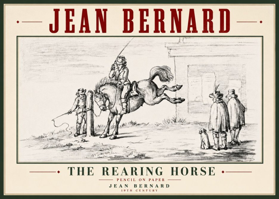 Jean Bernard The Rearing Horse II No5 - Plakát