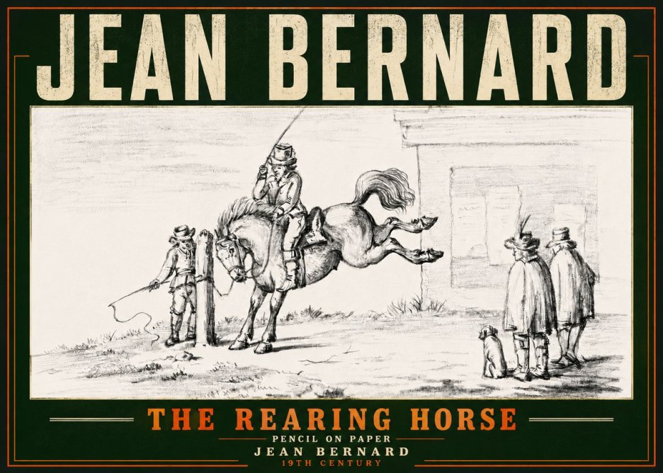 Jean Bernard The Rearing Horse II No6 - Plakát