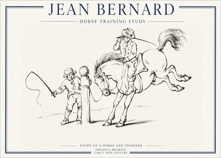 Jean Bernard Horse Training Study No1 - Plakát