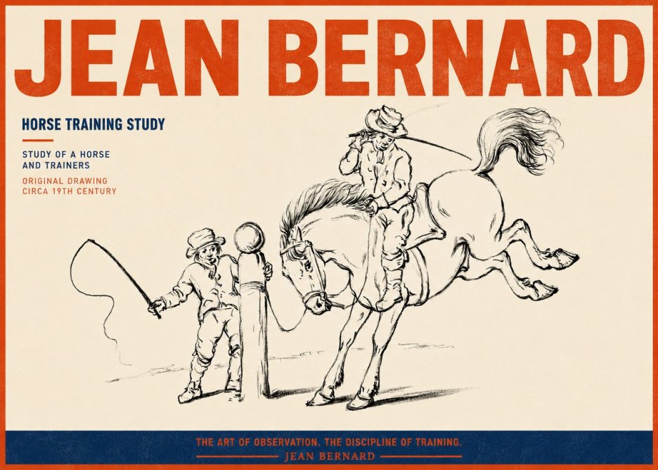 Jean Bernard Horse Training Study No2 - Plakát