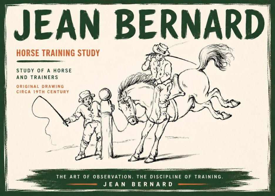 Jean Bernard Horse Training Study No6 - Plakát